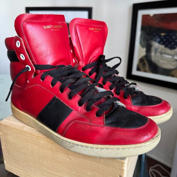 Saint Laurent SL/10H High Top Sneakers, Men’s 43.5 (US 10.5), Used - Picture 1 of 7